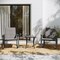 Flash Furniture Gray 3-Piece Rocking Chair and Side Table Set FV-FSC-2315-GRY-GG - alternate 1
